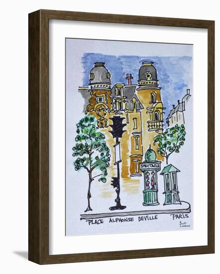 Place Alphonse Deville, Paris, France.-Richard Lawrence-Framed Photographic Print