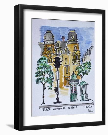 Place Alphonse Deville, Paris, France.-Richard Lawrence-Framed Photographic Print