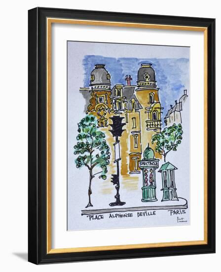 Place Alphonse Deville, Paris, France.-Richard Lawrence-Framed Photographic Print