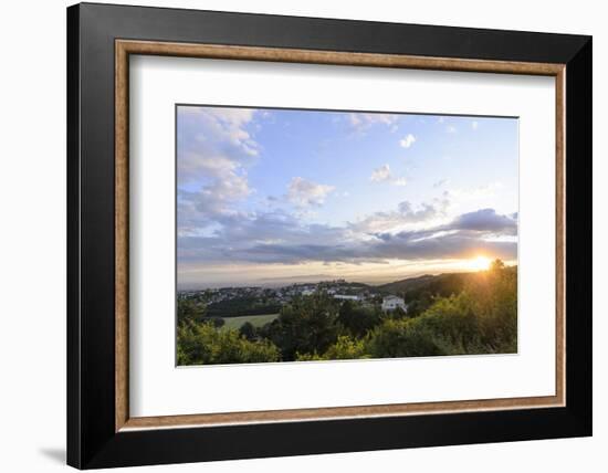 Place and Castle Bernstein at Sundown, Austria, Burgenland, Bernstein-Volker Preusser-Framed Photographic Print