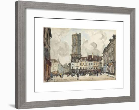 Place Animée à Mantes-Frank Myers Boggs-Framed Premium Giclee Print