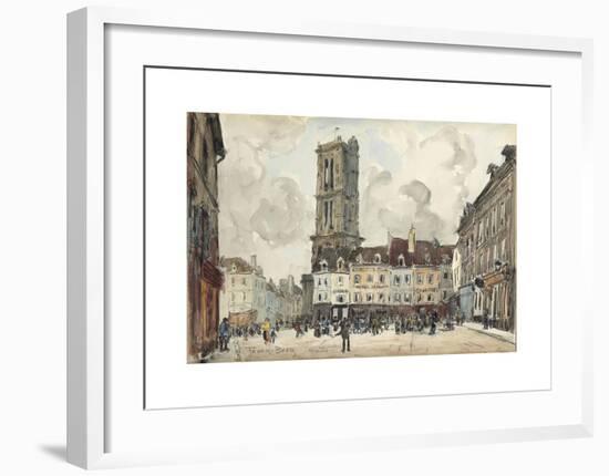 Place Animée à Mantes-Frank Myers Boggs-Framed Premium Giclee Print