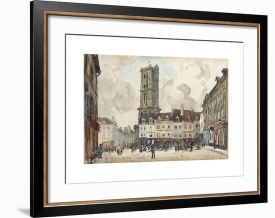 Place Animée à Mantes-Frank Myers Boggs-Framed Premium Giclee Print