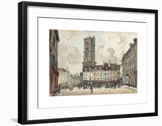 Place Animée à Mantes-Frank Myers Boggs-Framed Premium Giclee Print