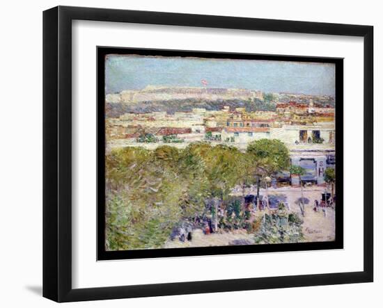 Place Centrale and Fort Cabanas, Havana, 1895-Childe Hassam-Framed Giclee Print