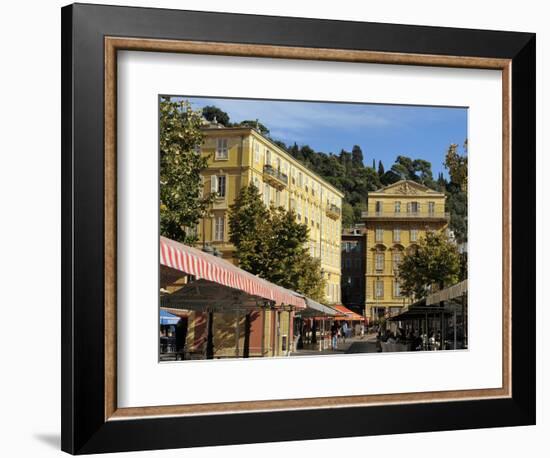 Place Charles Felix, Cours Saleya Market and Restaurant Area, Old Town, Nice, Alpes Maritimes, Prov-Peter Richardson-Framed Photographic Print