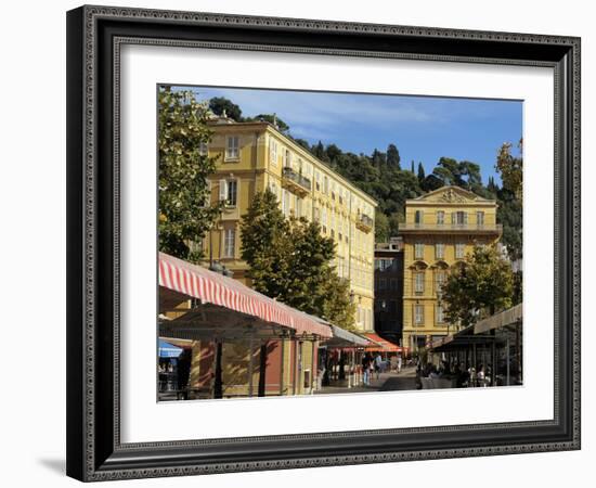 Place Charles Felix, Cours Saleya Market and Restaurant Area, Old Town, Nice, Alpes Maritimes, Prov-Peter Richardson-Framed Photographic Print