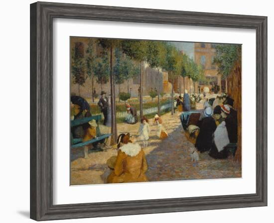 Place D'Anvers in Paris, 1880-Federico Zandomeneghi-Framed Giclee Print