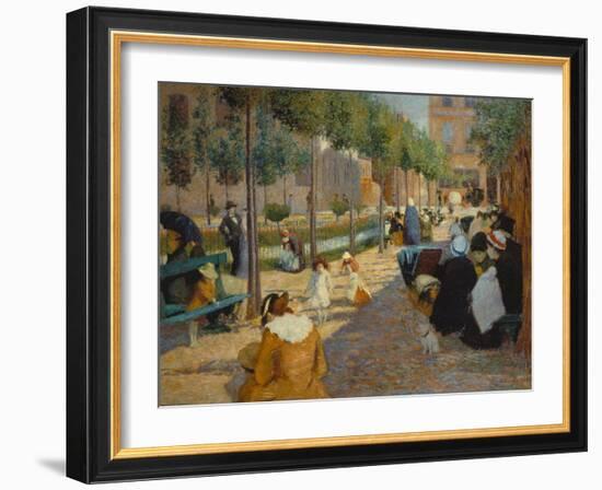 Place D'Anvers in Paris, 1880-Federico Zandomeneghi-Framed Giclee Print