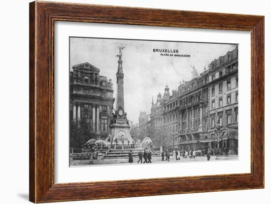 Place De Brouckere, Brussels, Belgium, C1918-null-Framed Giclee Print