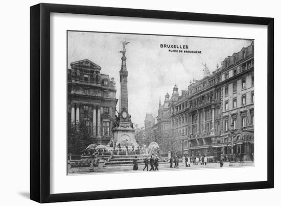 Place De Brouckere, Brussels, Belgium, C1918-null-Framed Giclee Print