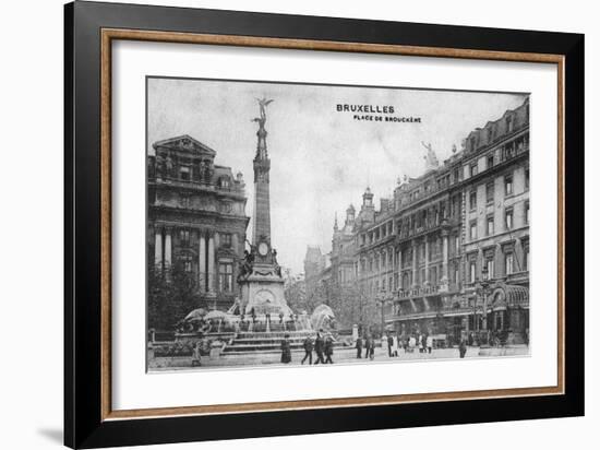 Place De Brouckere, Brussels, Belgium, C1918-null-Framed Giclee Print