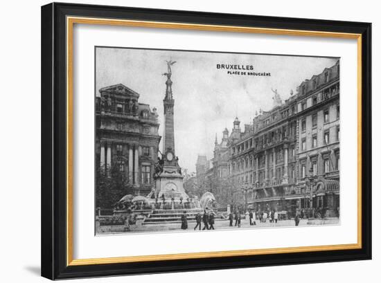 Place De Brouckere, Brussels, Belgium, C1918-null-Framed Giclee Print