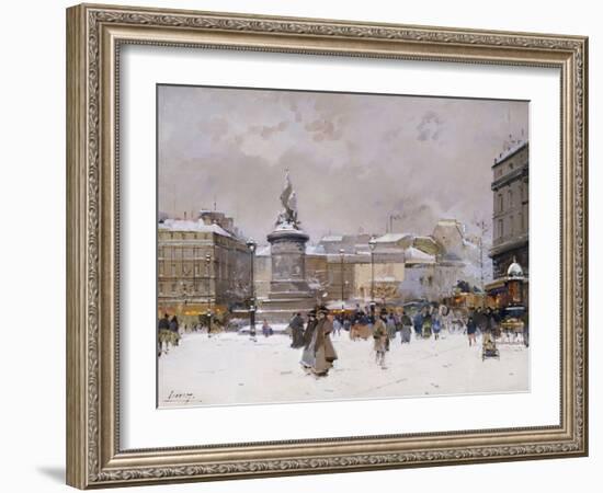 Place de Clichy, Paris-Jacques Lieven-Framed Giclee Print