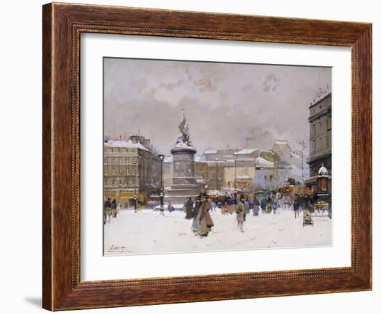 Place de Clichy, Paris-Jacques Lieven-Framed Giclee Print