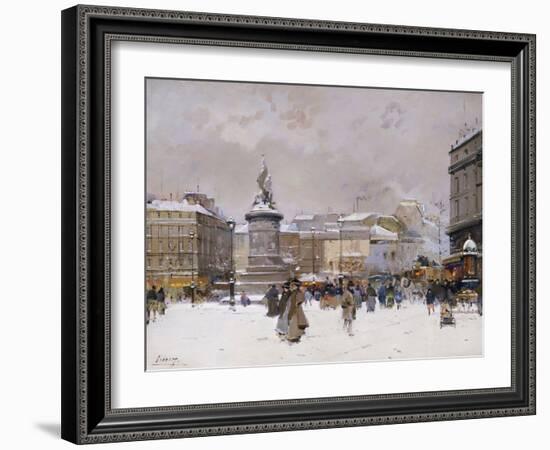 Place de Clichy, Paris-Jacques Lieven-Framed Giclee Print