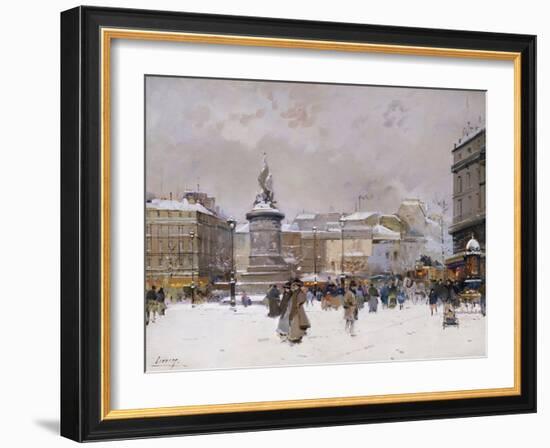 Place de Clichy, Paris-Jacques Lieven-Framed Giclee Print