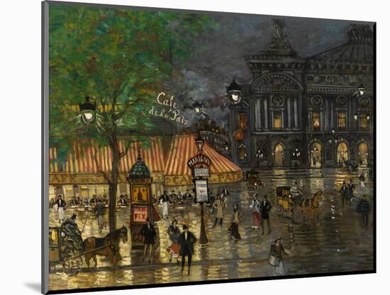 Place De L'opera, Paris - Peinture De Konstantin Alexeyevich Korovin (Constantin Korovine) (1861-19-Konstantin Alekseevich Korovin-Mounted Giclee Print