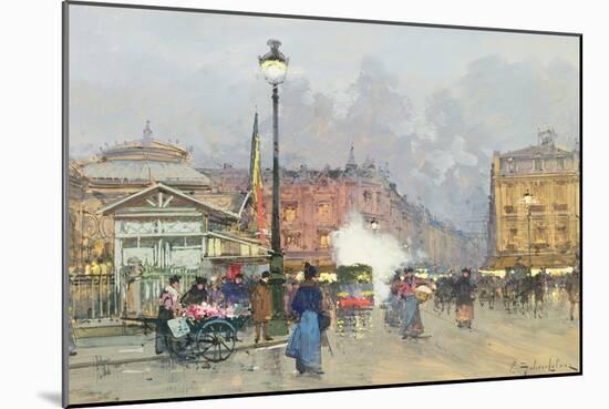 Place De L'Opera, Paris-Eugene Galien-Laloue-Mounted Giclee Print