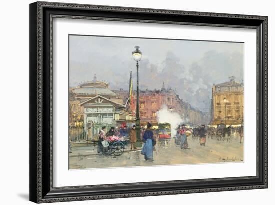 Place De L'Opera, Paris-Eugene Galien-Laloue-Framed Giclee Print