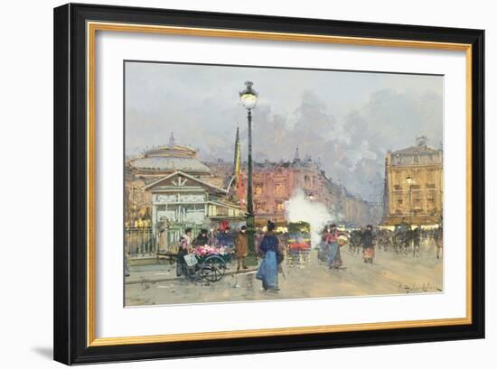 Place De L'Opera, Paris-Eugene Galien-Laloue-Framed Giclee Print