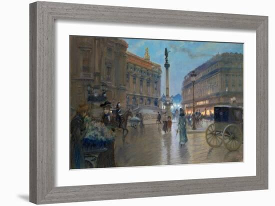 Place De L'Opera, Paris-Georges Stein-Framed Giclee Print