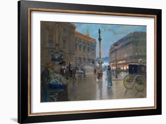 Place De L'Opera, Paris-Georges Stein-Framed Giclee Print
