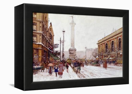 Place De La Bastille-Eugene Galien-Laloue-Framed Premier Image Canvas