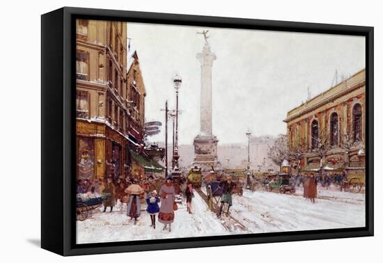 Place De La Bastille-Eugene Galien-Laloue-Framed Premier Image Canvas