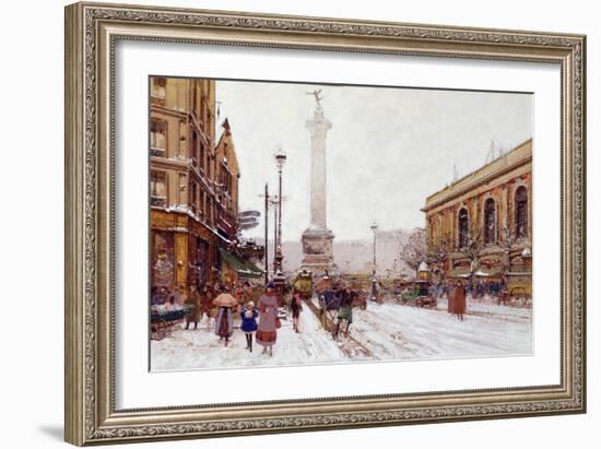 Place De La Bastille-Eugene Galien-Laloue-Framed Giclee Print