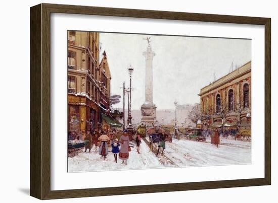 Place De La Bastille-Eugene Galien-Laloue-Framed Giclee Print