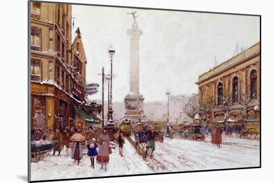 Place De La Bastille-Eugene Galien-Laloue-Mounted Giclee Print