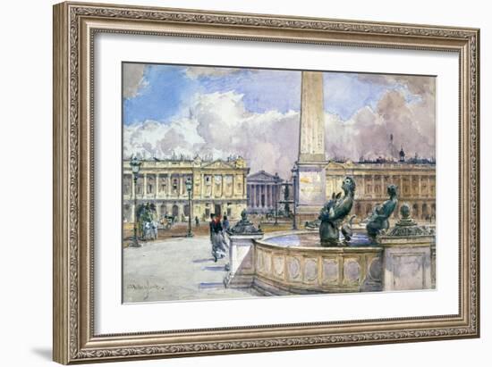 Place De La Concorde, 1847-1908-John Fulleylove-Framed Giclee Print