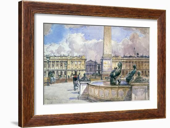 Place De La Concorde, 1847-1908-John Fulleylove-Framed Giclee Print