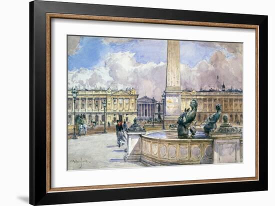 Place De La Concorde, 1847-1908-John Fulleylove-Framed Giclee Print