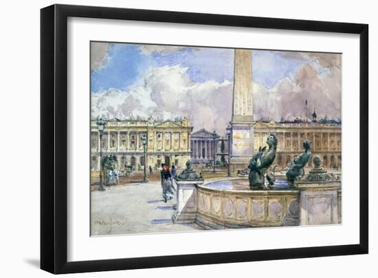 Place De La Concorde, 1847-1908-John Fulleylove-Framed Giclee Print