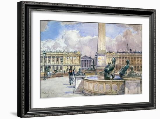 Place De La Concorde, 1847-1908-John Fulleylove-Framed Giclee Print