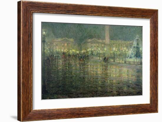 Place de la Concorde, c.1909-Henri Eugene Augustin Le Sidaner-Framed Giclee Print