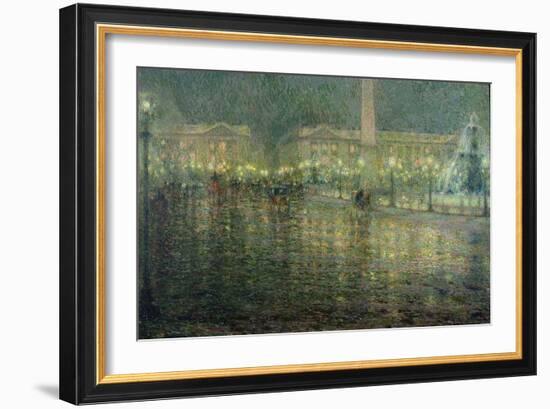 Place de la Concorde, c.1909-Henri Eugene Augustin Le Sidaner-Framed Giclee Print