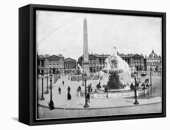 Place De La Concorde, Paris, Late 19th Century-John L Stoddard-Framed Premier Image Canvas