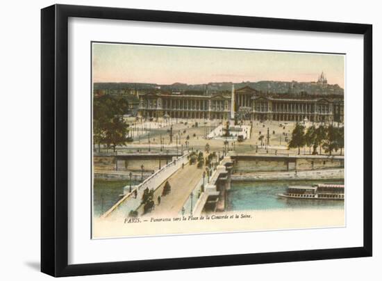 Place de la Concorde, Seine, Paris-null-Framed Art Print