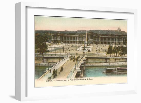 Place de la Concorde, Seine, Paris-null-Framed Art Print