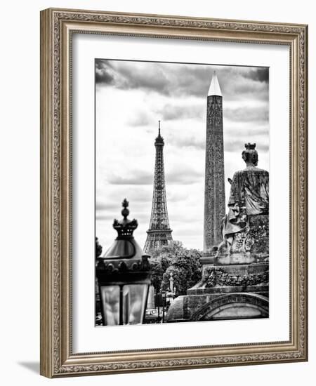 Place De La Concorde with Ancient Obelisk, Hotel Crillon and the Ministry of the Navy, Paris-Philippe Hugonnard-Framed Photographic Print