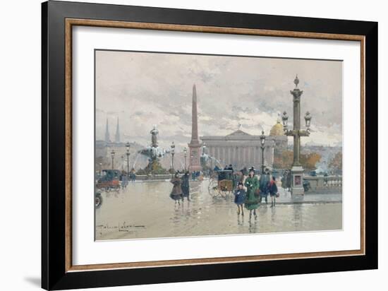 Place De La Concorde-Eugene Galien-Laloue-Framed Giclee Print