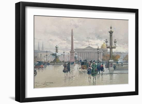 Place De La Concorde-Eugene Galien-Laloue-Framed Giclee Print