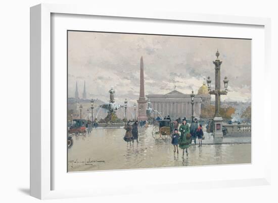 Place De La Concorde-Eugene Galien-Laloue-Framed Giclee Print