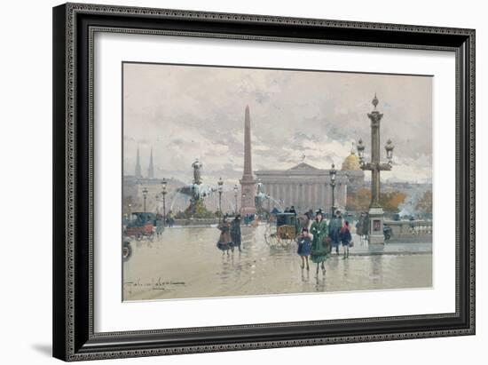 Place De La Concorde-Eugene Galien-Laloue-Framed Giclee Print