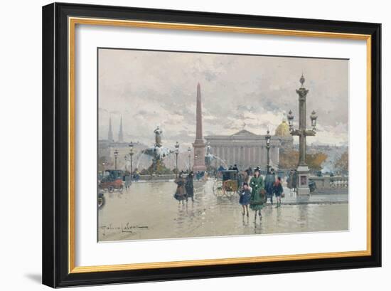 Place De La Concorde-Eugene Galien-Laloue-Framed Giclee Print