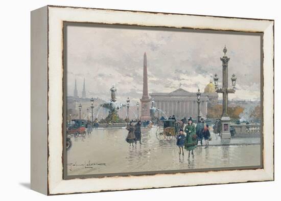 Place De La Concorde-Eugene Galien-Laloue-Framed Premier Image Canvas