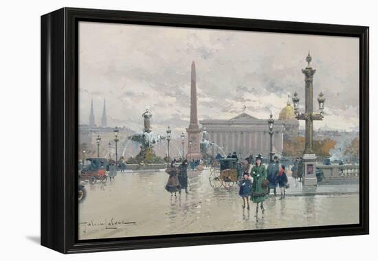 Place De La Concorde-Eugene Galien-Laloue-Framed Premier Image Canvas